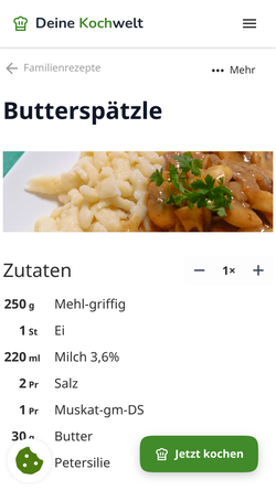 Rezeptdetail Screen